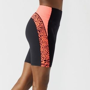 Glyder Curve Bike Short black and hot coral leopard